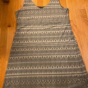 L L BEAN KNIT DRESS, Olive green and black